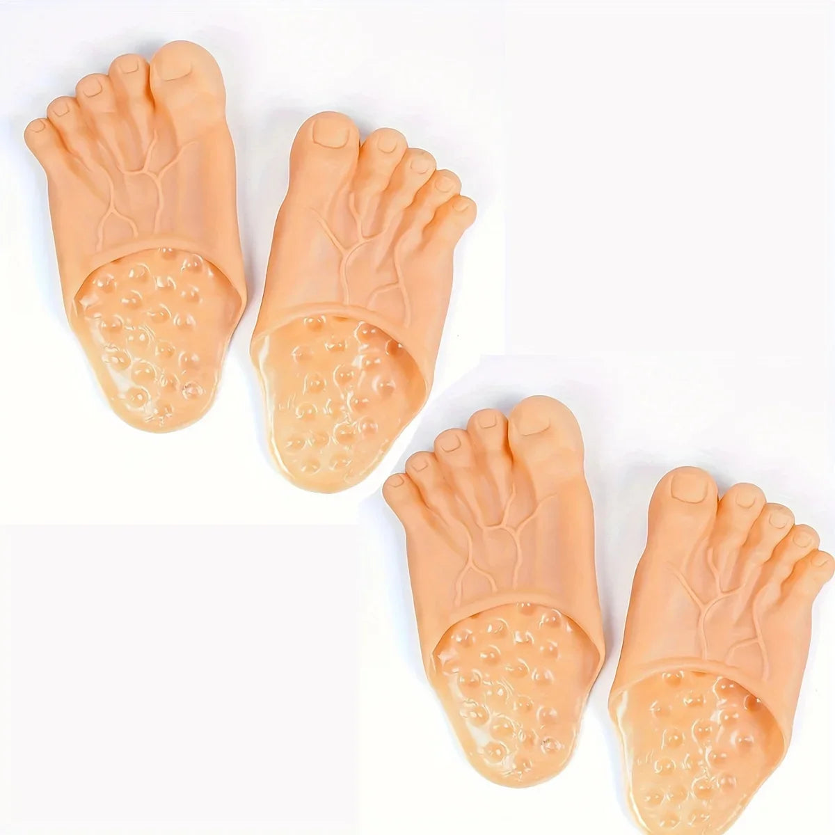 Funny Big Foot Slippers - Parody Barefoot Novelty Performance Shoes