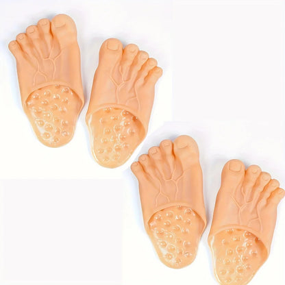 Funny Big Foot Slippers - Parody Barefoot Novelty Performance Shoes