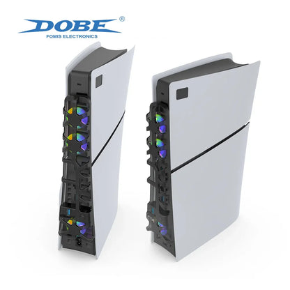 DOBE Cooling Fan for PS5 Slim – Disc & Digital Edition with RGB Lighting and USB 3.0 Port TP5-3538S