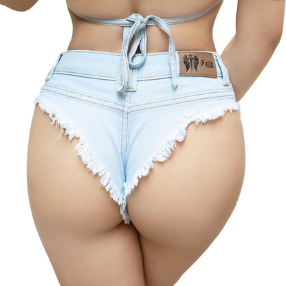2025 Summer Low-Waist Skinny Denim Shorts — Sexy Stretch Mini Jeans for Women, Sizes S-XXL