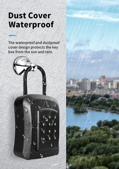 Tuya/TTlock Smart Password Key Box – Outdoor IP65 Waterproof Anti-Theft Wall Mount Security Safe in ABS/Metal