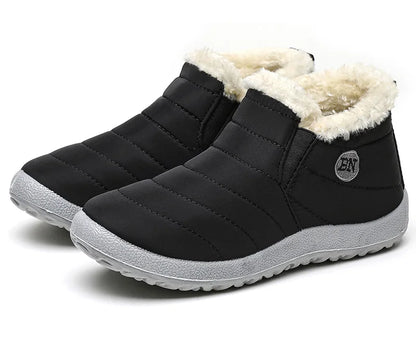 Men’s Winter Ankle Boots — Warm Fur Lined Snow Boots, Casual Shoes for Men and Couples