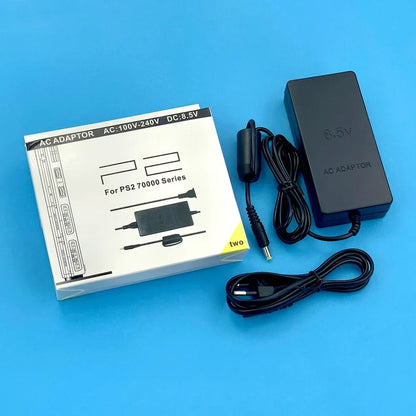 New Power Supply for PS2 Slim – Replacement AC Adapter Charger, 100-240V, DC 8.5V for 70000 Console (EU/US Plug)