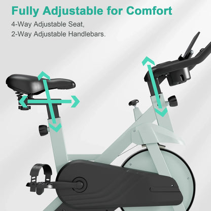 Superun Stationary Exercise Bike – 32-Level Magnetic Resistance, Low Noise Home Workout Cycling Bike