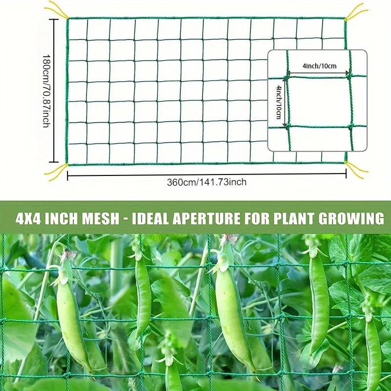 Heavy Duty Garden Climbing Plant Support Net – Durable Nylon Trellis Mesh for Cucumbers, Tomatoes & Fruit Plants