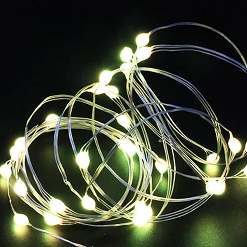 Copper Wire LED String Lights - 6/10PCS Fairy Garland Lights for Christmas, Wedding & Party DIY Decor