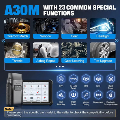 XTOOL Anyscan A30M Bluetooth OBD2 Scanner – Car Diagnostic Tool, 23+ Reset Services, CANFD Protocol, Lifetime Free Updates