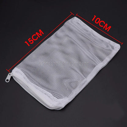 5/10Pcs Reusable Aquarium Filter Media Bags – Fine Mesh Zipper Bags for Freshwater & Saltwater Fish Tanks