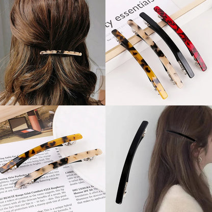Korean Pearl White Spring Hair Clip – Refreshing Ponytail Clip for Short Hair & Half Up Styles