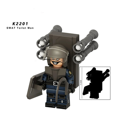 KDL Skibidi Toilet Man Anime Block Figures – TVMan, Titan, Cameraman & Speakerman Model Toy Gift for Kids