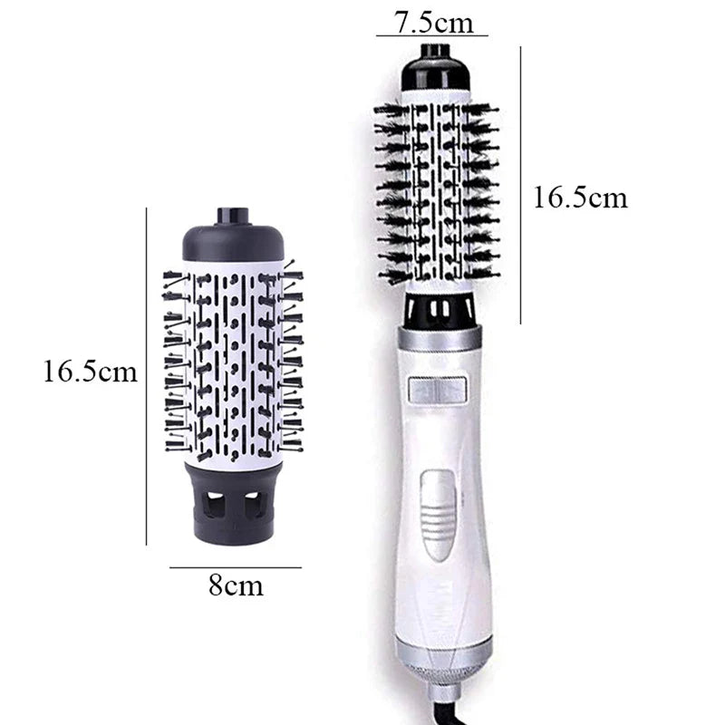 Negative Ionic 3-in-1 Hair Dryer Brush – Hot Air Straightening Comb & Curling Iron Multifunctional Styling Tool