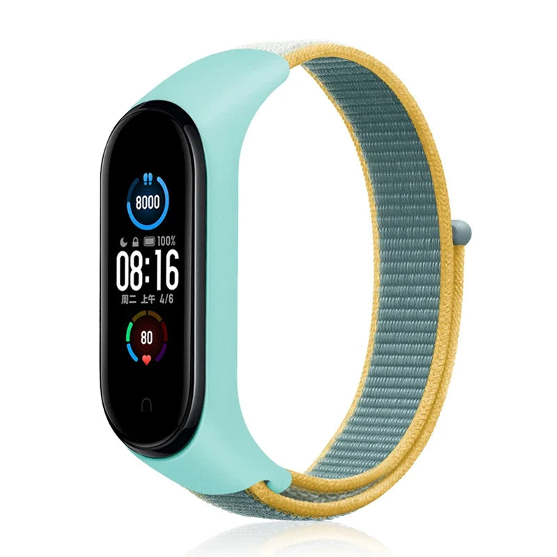 Nylon Loop Strap for Xiaomi Mi Band - Adjustable Sport Wristband Bracelet for Mi Band 3 4 5 6 7 8