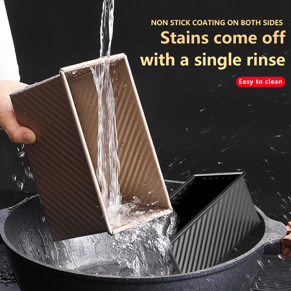 Premium Non-Stick Aluminum Alloy Toast Boxes with Lid - Various Sizes (250g/450g/600g/750g/900g/1000g) for Baking Bread and Cakes