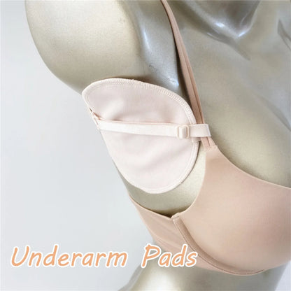 2pcs Reusable Underarm Pads – Breathable Cotton Sweat Pads for Women & Men, Adjustable Armpit Protection
