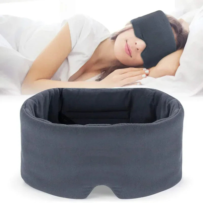 Travel Eyepatch Sleeping Eye Mask – Soft Cotton Silk Blindfold, Portable Eye Cover for Men & Women