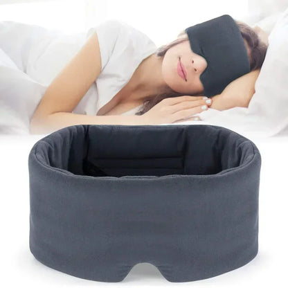 Travel Eyepatch Sleeping Eye Mask – Soft Cotton Silk Blindfold, Portable Eye Cover for Men & Women