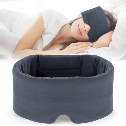 Travel Eyepatch Sleeping Eye Mask – Soft Cotton Silk Blindfold, Portable Eye Cover for Men & Women