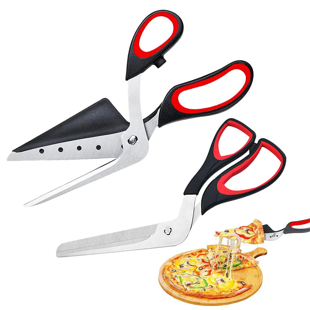 Pro Pizza Scissors - Sharp Stainless Steel Blade, Detachable Cutter, Easy Pizza Cutting Spatula Slicer Tool