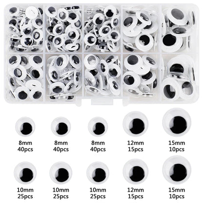 Multi-Size Googly Eyes Craft Kit - Self Adhesive & Sew On Plastic Eyes for Kids Handmade Projects
