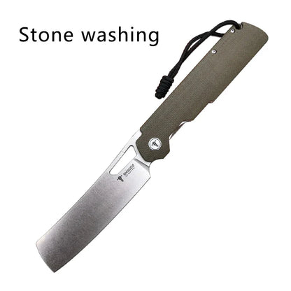 SHOOZIZ XUN120 XUN119 Folding Knife - D2 Steel Flax Handle Outdoor Camping EDC Pocket Tool