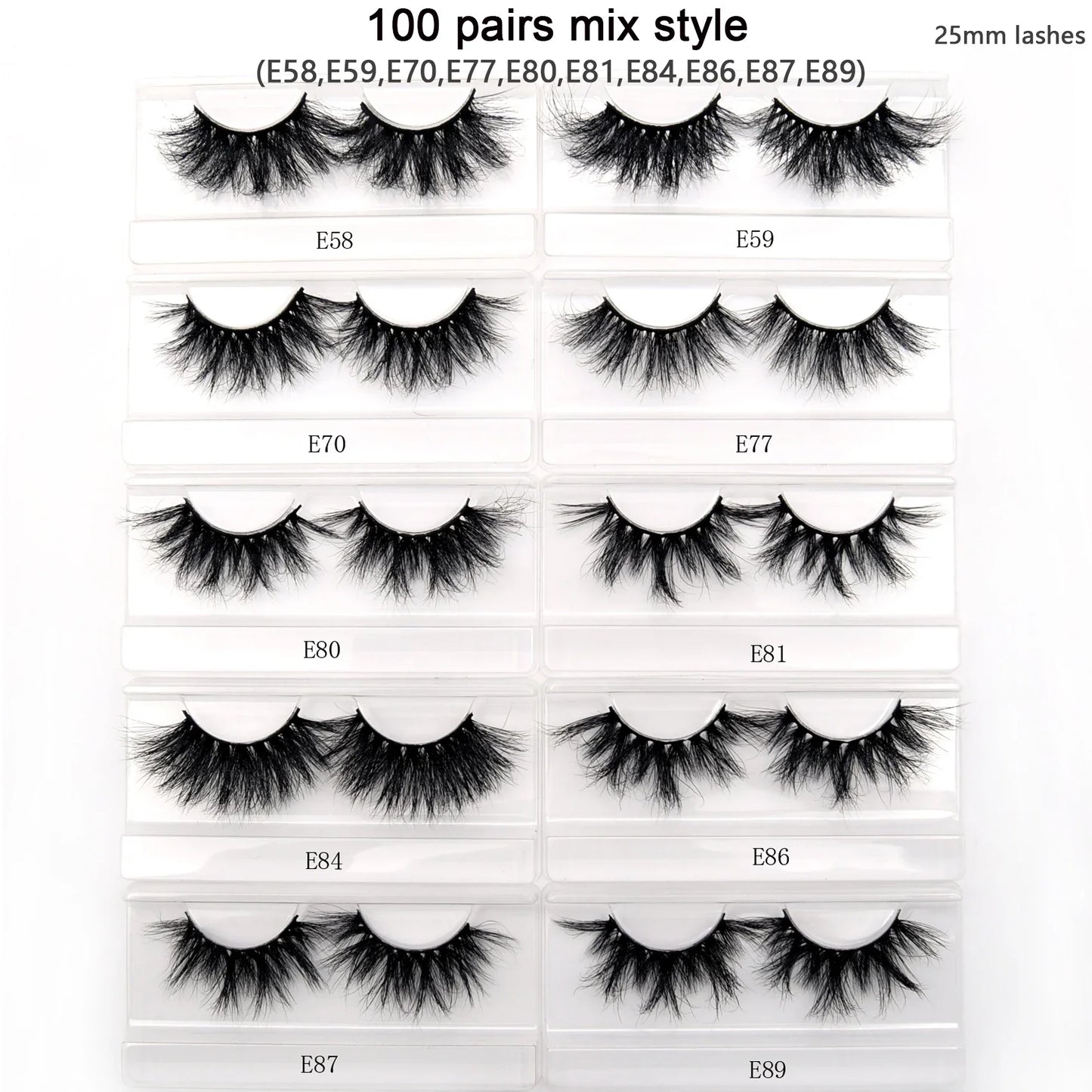 Visofree 3D Mink Eyelashes – 30/40/100 Pairs Handmade Full Strip Lashes with Tray, Cruelty-Free False Lashes for Makeup