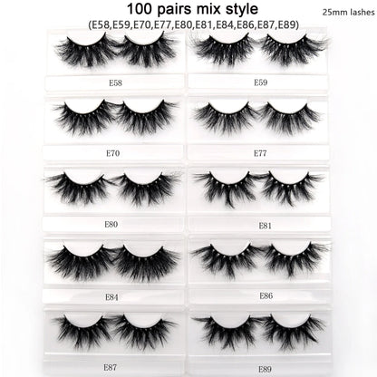 Visofree 3D Mink Eyelashes – 30/40/100 Pairs Handmade Full Strip Lashes with Tray, Cruelty-Free False Lashes for Makeup