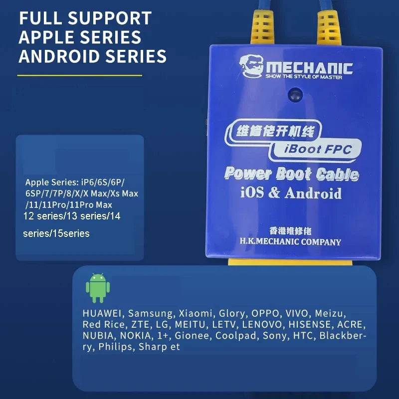 MECHANIC iBoot FPC AD MAX+ Pro Power Boot Cable – For iPhone 5S-15 Pro Max, Samsung, Huawei, Xiaomi Power Supply Test Tool