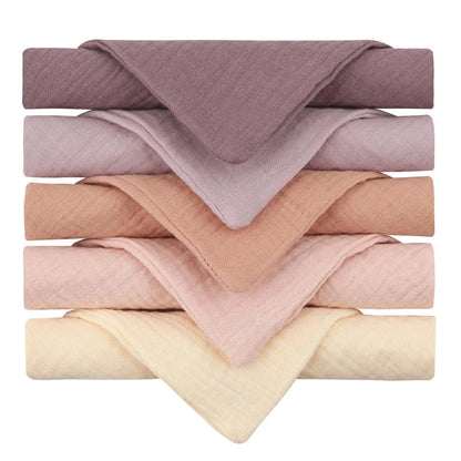 5PCS Baby Cotton Gauze Towels - Soft Absorbent Face Cloths for Bathing, Feeding & Daily Care