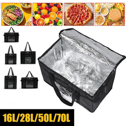 70L Large Insulated Thermal Cooler Bag – Portable Lunch Tote, Tin Foil Food Storage for Picnic, Camping, and Fresh Keeping