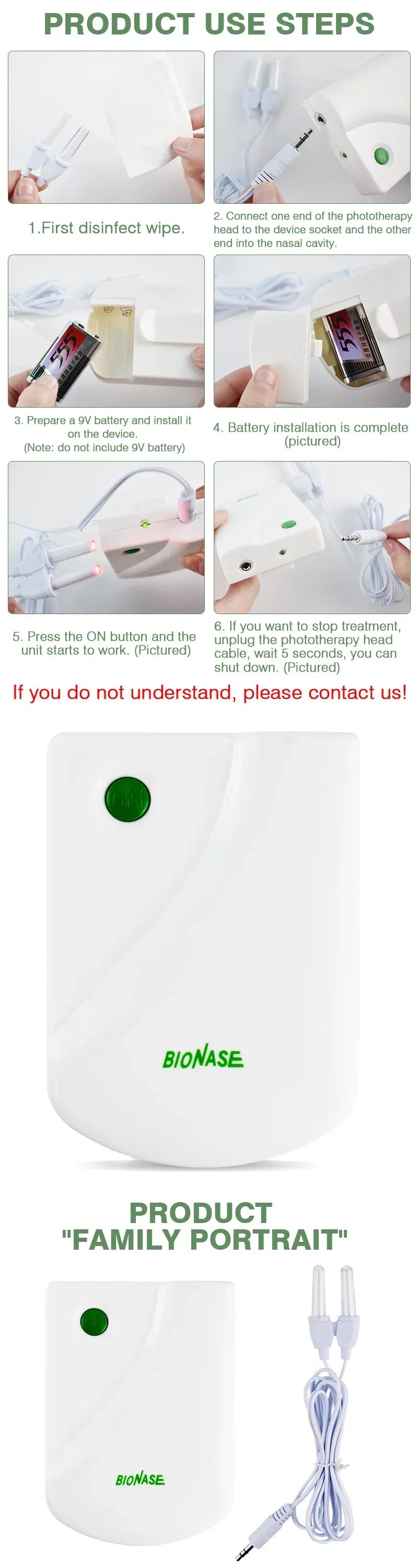 BioNase Laser Therapy for Rhinitis & Sinusitis – Low Frequency Pulse Nose Massage for Hay Fever & Runny Nose Treatment