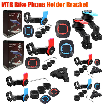 Quad Lock Motorcycle & Bike Phone Holder – 360° Rotatable Stand, Navigation Support, Secure Bracket for Bicycle