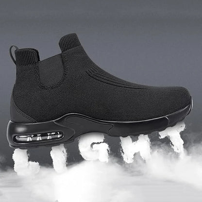 LARNMERN Steel Toe Water Resistant Work Boots for Men & Women Non-Slip Safety Sneakers Slip-On with Air Cushion