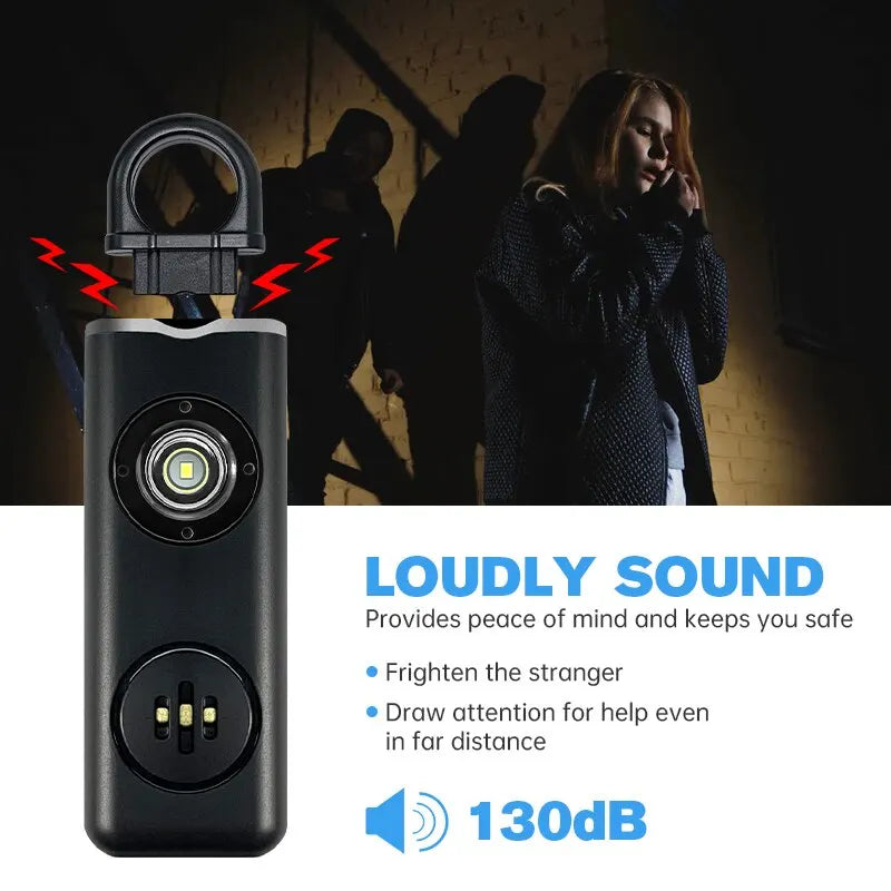 Original Personal Safety Siren for Women - 130dB Siren, Strobe & Keychain in 3 Colors - Anti-Robbery Help Alert AF2004