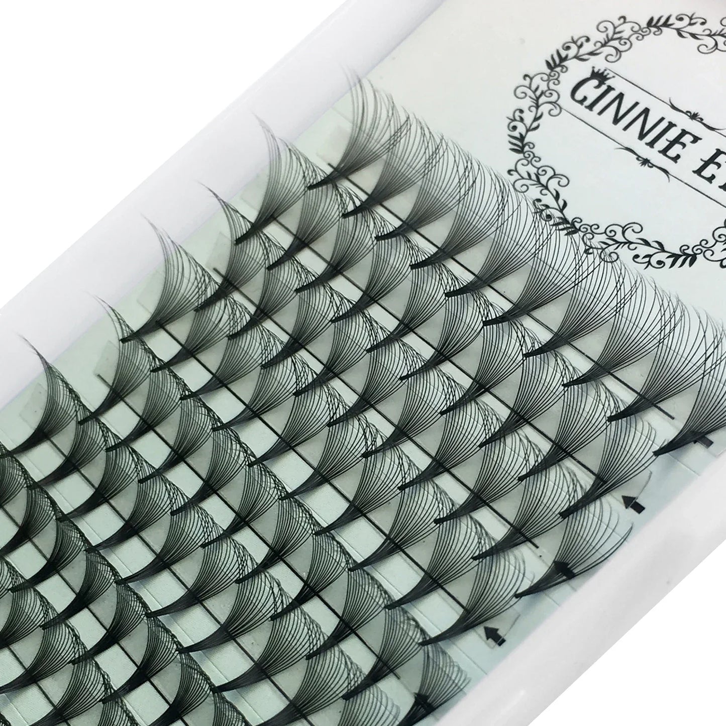 10D Premade Volume Eyelash Fans – Long Stem 3D-6D Pointy Base False Lash Clusters