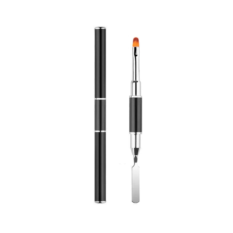 2-in-1 Gel Nail Brush & Picker – Dual-Ended Acrylic Nail Extension Brush with Spatula Tool