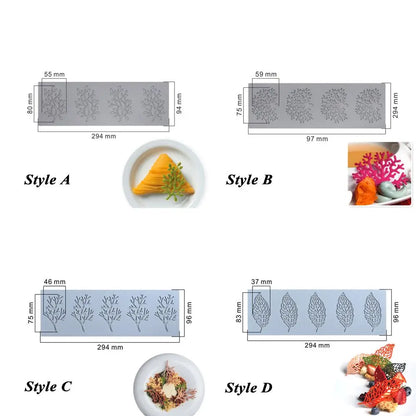 3D Cake Lace Silicone Mold — Leaves, Honeycomb & Butterfly Fondant Chocolate Stencil for Cake Decorating