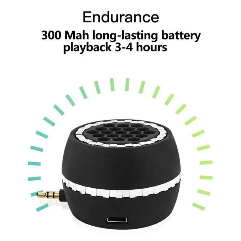 Mini Wireless Subwoofer Hifi Speaker - 3D Stereo, Portable, Universal 3.5mm Jack - iPhone, Tablet, Laptop, PC Streaming