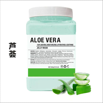 650g Arbutin Rose Jelly Peel-Off Face Mask Powder – Vitamin C Hyaluronic Acid & 24K Gold Mud Skin Care Mask