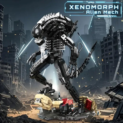 882pcs Alien Xenomorph Battle Robot MOC Building Block Model — Creative Star Beast Toy | Birthday & Christmas Gift