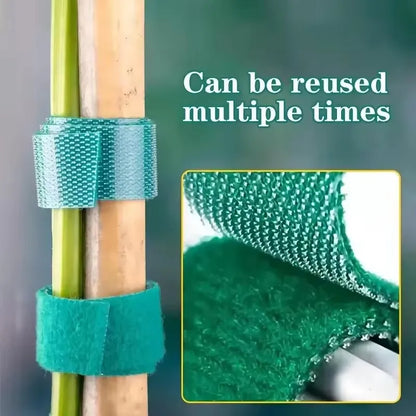 Garden Plant Support Tape - Reusable Nylon Hook-and-Loop Ties for Climbing Plants & Flowers
