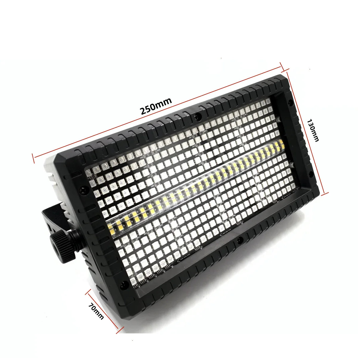 60W Mini LED RGB Strobe Light – 3-in-1 8-Partition + White 8000K DMX DJ Wash Bar for Stage Lighting Effects