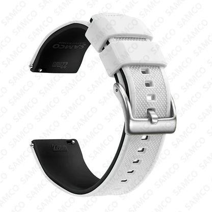 Premium Silicone Watch Band - Quick Release Rubber Replacement Strap for 18mm 20mm 22mm Watches