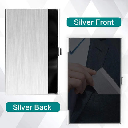 Metal Business Card Holder: Slim Pocket Case for Men & Women - Stainless Steel IC Cards Storage Solution