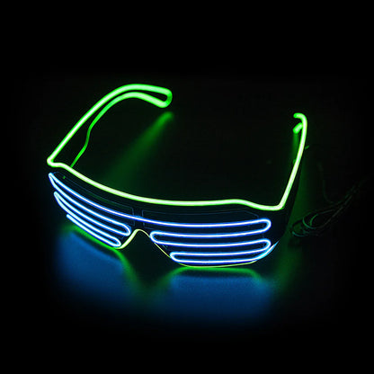 LED Glowing Glasses - Luminous Neon Glow Sunglasses with Flashing Light for Party, Christmas, and Costume Props