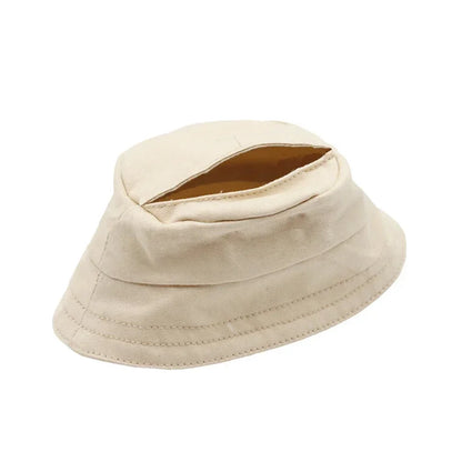 Solid Color Fisherman Hat for 17cm Labubu Doll – Cotton Doll Accessories (Hat Only, No Doll Included) | Cute Collectible Outfit Accessory