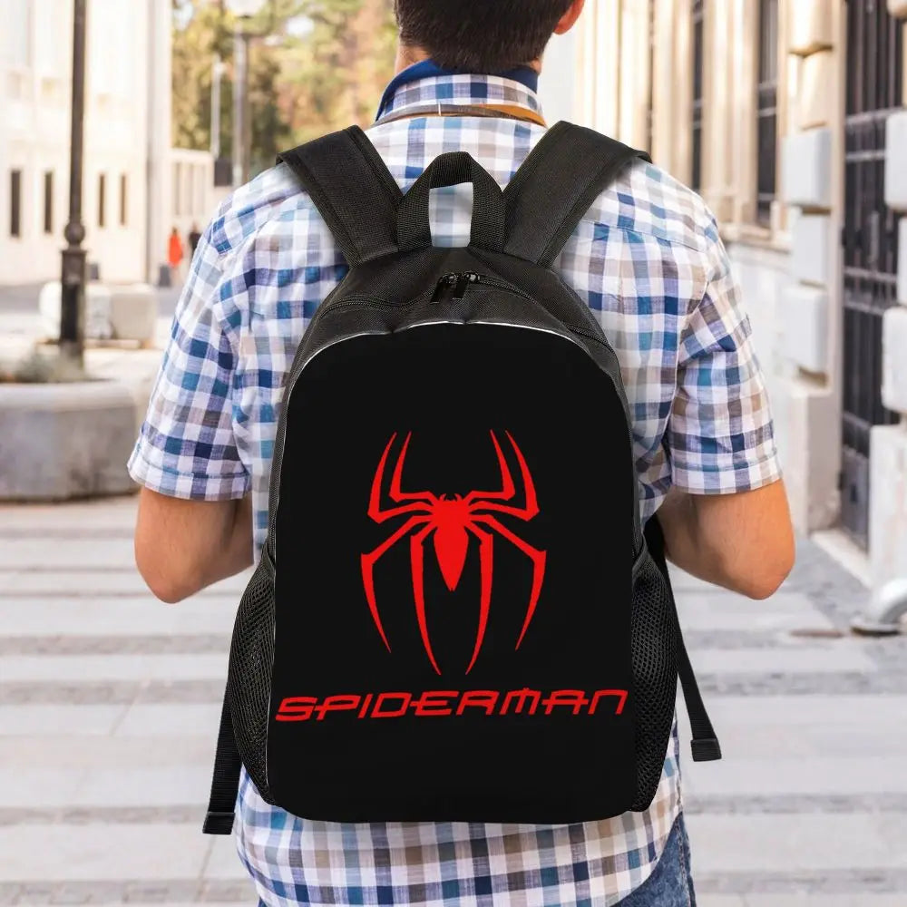 Custom Spider-Man Web Backpack – Water-Resistant School & College Bag for Men and Women