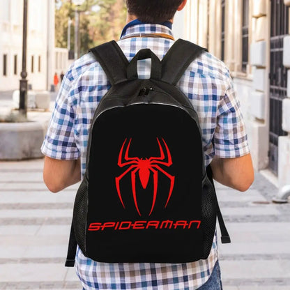 Custom Spider-Man Web Backpack – Water-Resistant School & College Bag for Men and Women