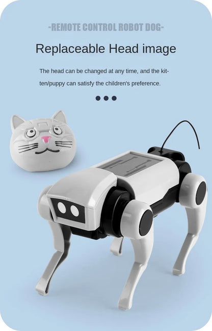 RC Robot Dog Toy for Kids – DIY Assembly Remote Control Mechanical Dog, Educational Science Model Gift for Boys