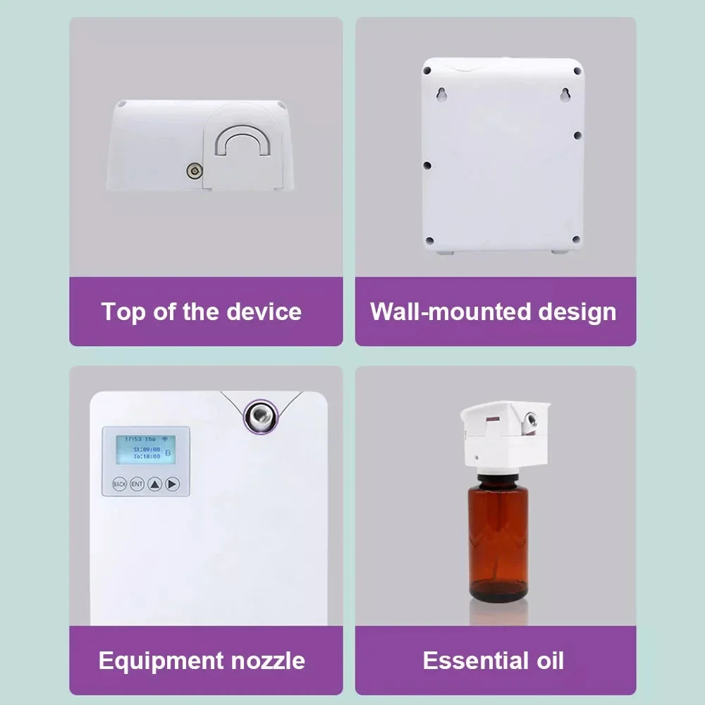 Bluetooth Smart Aroma Diffuser – Electric Air Freshener & Flavoring for Home, Hotels | 300m³ Coverage