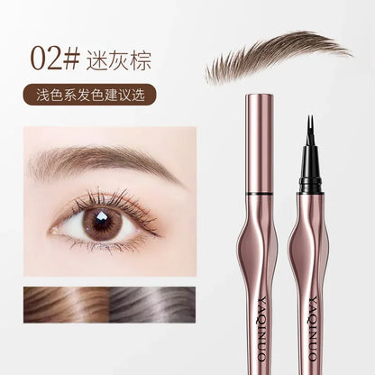 2Point Wild Eyebrow Pencil – Long-Lasting Waterproof Thin Liquid Tattoo Brow Pen with Easy Grip, Korean Makeup